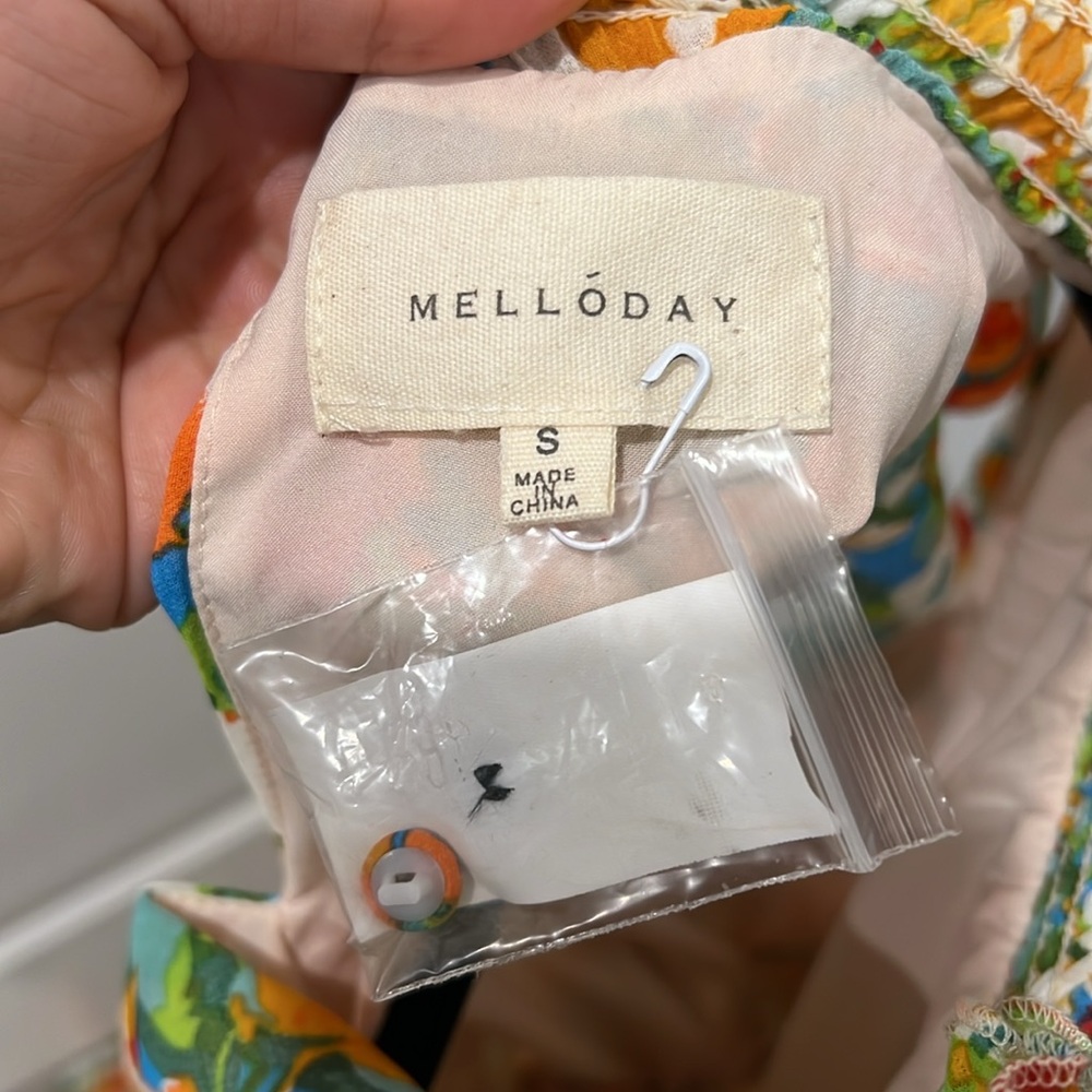 Melloday Smocked Mock Neck Tiered Maxi Dress - Picture 4 of 6